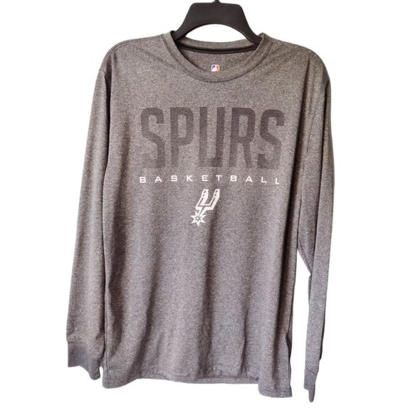 Unk Other - UNK San Antonio Spurs Mens Silky Tshirt Size M Gray Basketball NBA Stretch